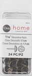 Decorative Nails Hammered Head 7/16in 24ct