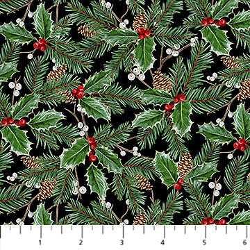 Highland Heart / Large Holly Black Multi