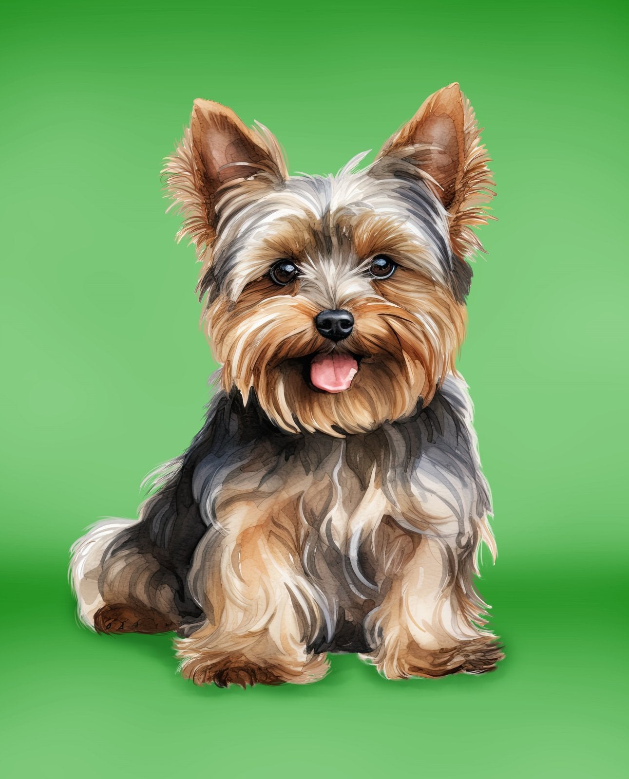 Green Yorkie Panel 36x44