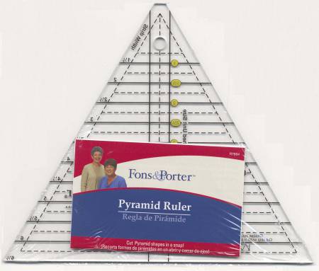 Fons & Porter Pyramid Ruler 60 Degree Sizes 1in to 6in FPR7894