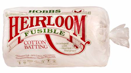 Batting Heirloom Premium Fusible Cotton Blend 45in x 60in 12ct