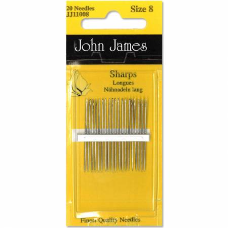 John James Sharps Needles Size 8 20ct