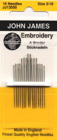 John James Embroidery / Crewel Needles Assorted Sizes 5/10