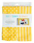 Tea Towel Blanks Dots & Stripes, Lemon