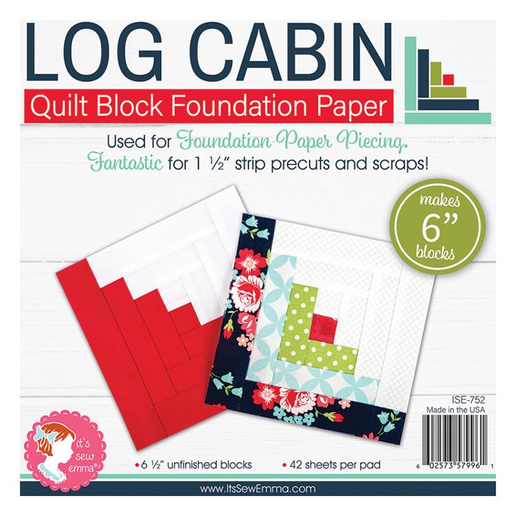 6" Log Cabin Foundation Paper ISE 752 Its Sew Emma#1