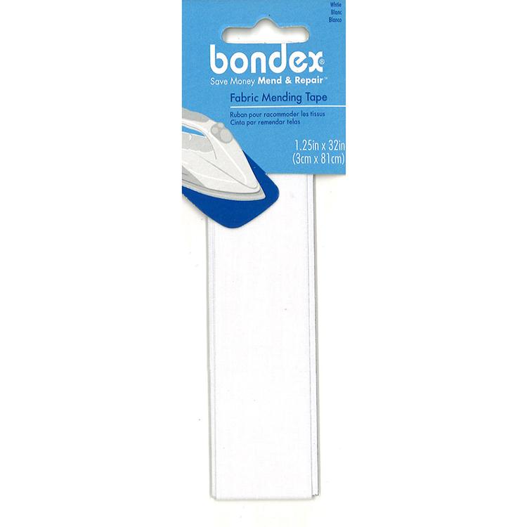 Bondex 1.25" x 32"; white; fabric mending tape