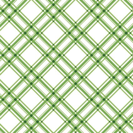 Kimberbell Basics Green Diagonal Plaid #MAS8244-G