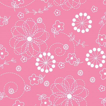 KimberBell Basics Pink Doodles MAS8246-P