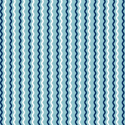 Kimberbell Basics Teal Wavy Stripe