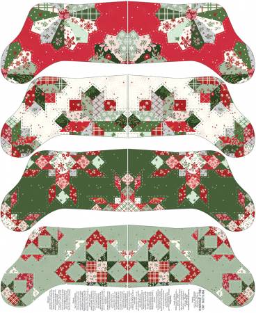 Mistletoe & Holly 35 1/2in x 43in Stockings Panel / Riley Blake