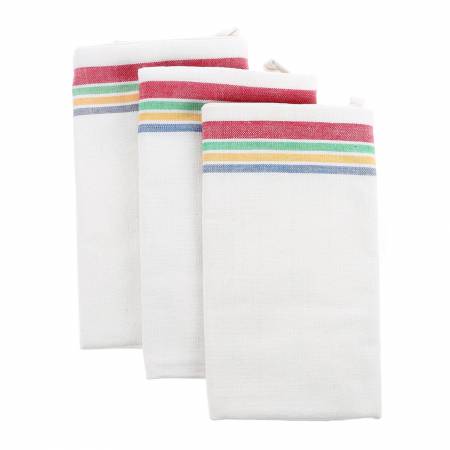 Aunt Martha's Vintage 1930 Striped Towels 18in x 28in Multi