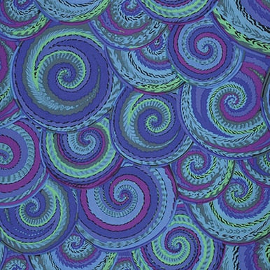 Kaffe Fassett FreeSpirit Fabrics | Curly Baskets - PWPJ066.COBALCobalt| Kaffe Fassett Collective Stash|Phil...