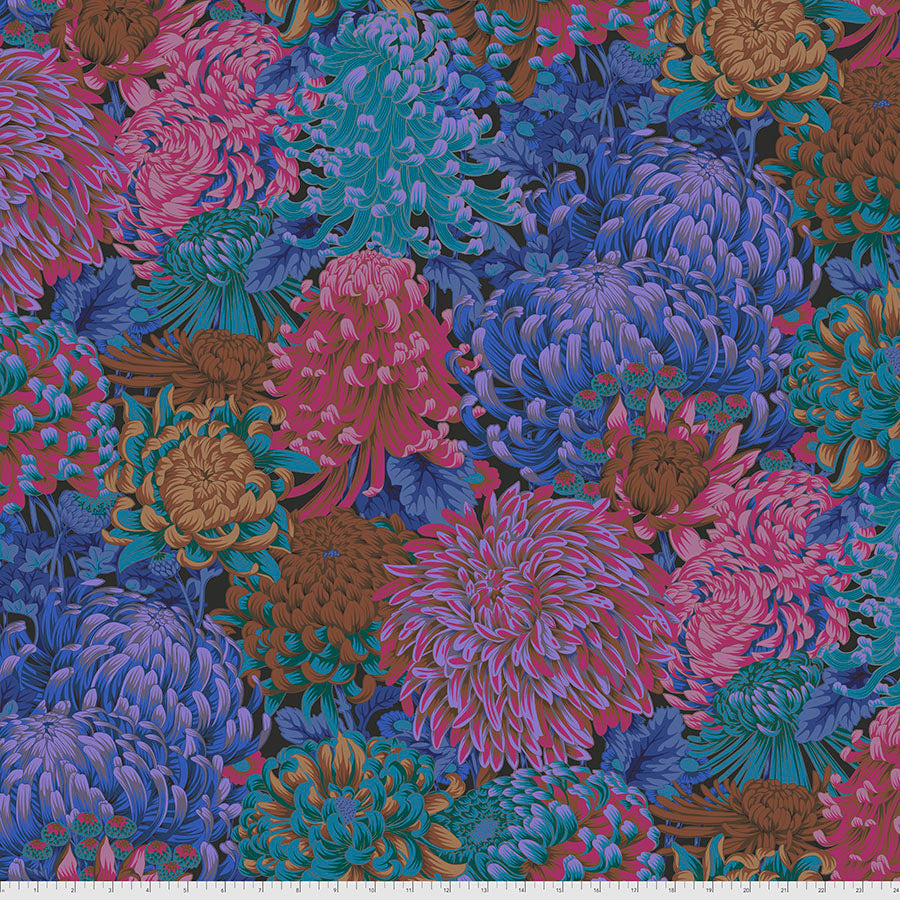 Kaffe Fassett Hokusai's Mums - Dark ||  PWPJ107.DARK