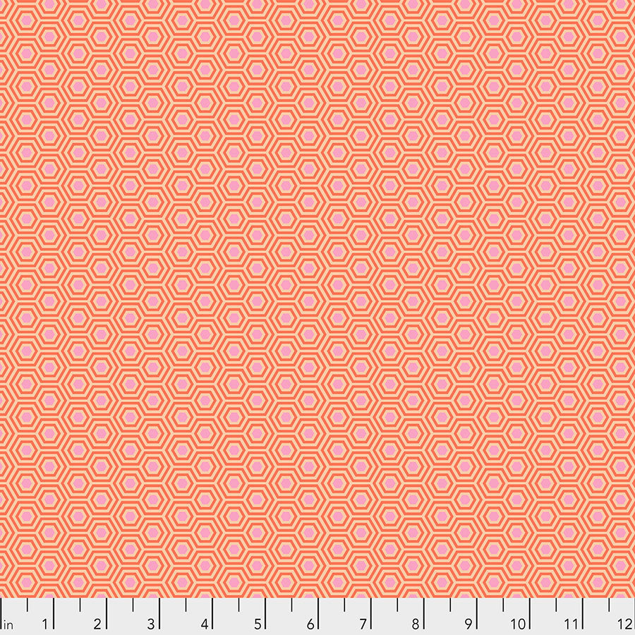 Tula Pink Hexy - Peach Blossom || Tula's True Colors  PWTP150.PEACHBLOSSOM