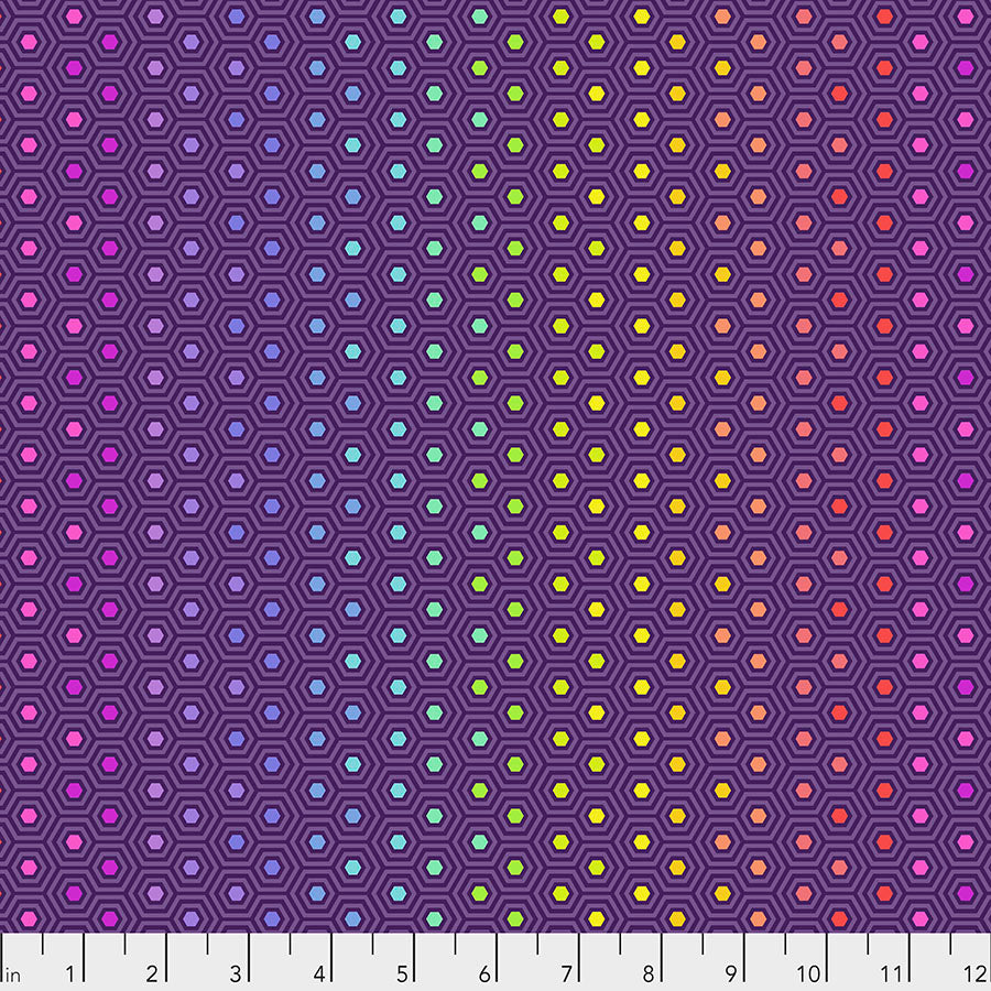 Tula Pink Hexy Rainbow - Starling || Tula's True Colors PWTP151.STARLING