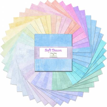 5in Squares Soft Dawn, 42pcs Charm Pack
