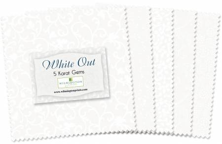 5in Squares White Out 42pcs/bundle
