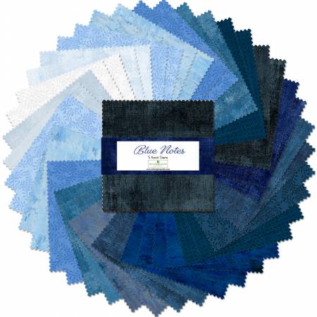 5in Squares Blue Notes, 42pcs