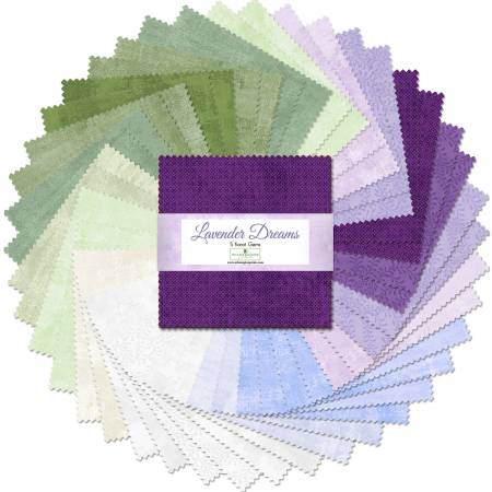 5in Squares Lavender Dreams, 42pcs