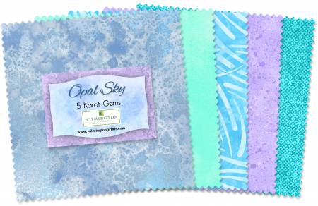 5in Squares Essential Gems Opal Sky 42pcs