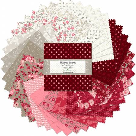 5in Squares Blushing Blooms, 42pcs