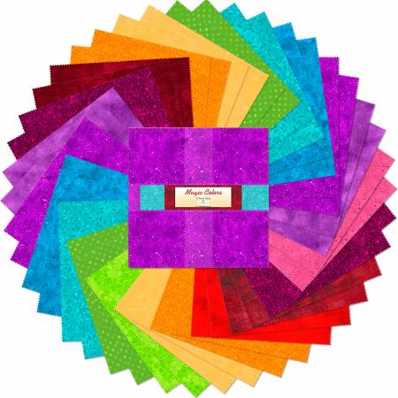 10in Squares Magic Colors 42pcs/bundle