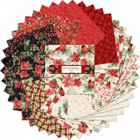 10in Squares Cardinal Celebration, 42pc