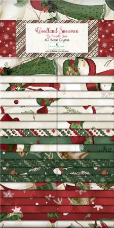 2-1/2in Strips Woodland Snowmen, 40pcs