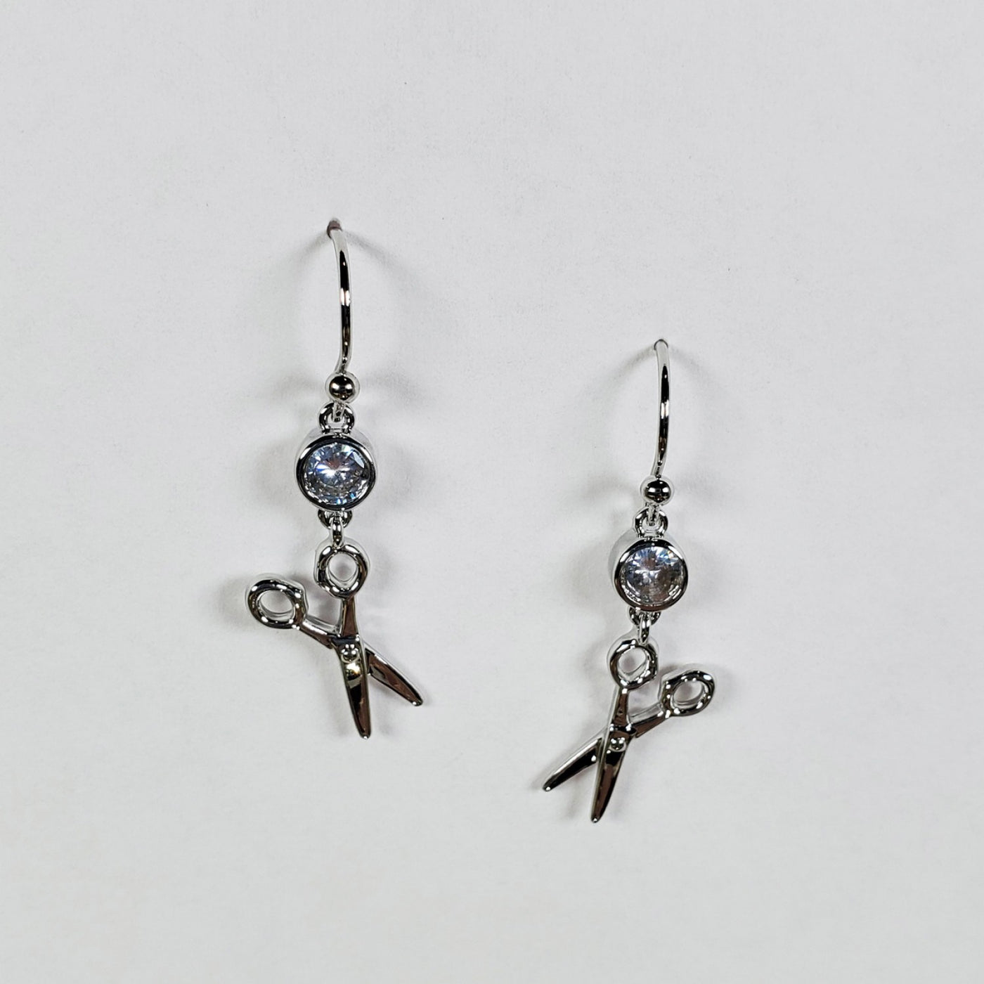 Scissor Drop Earring Silver