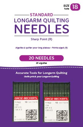 Standard Longarm Quilting Needles; Size 18