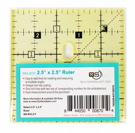 Non-Slip Ruler 2-1/2in x 2-1/2in