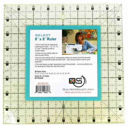 Quilters Select Quilting Ruler 8in x 8in