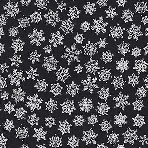 Black w/Metallic Snowflakes Holiday Charms