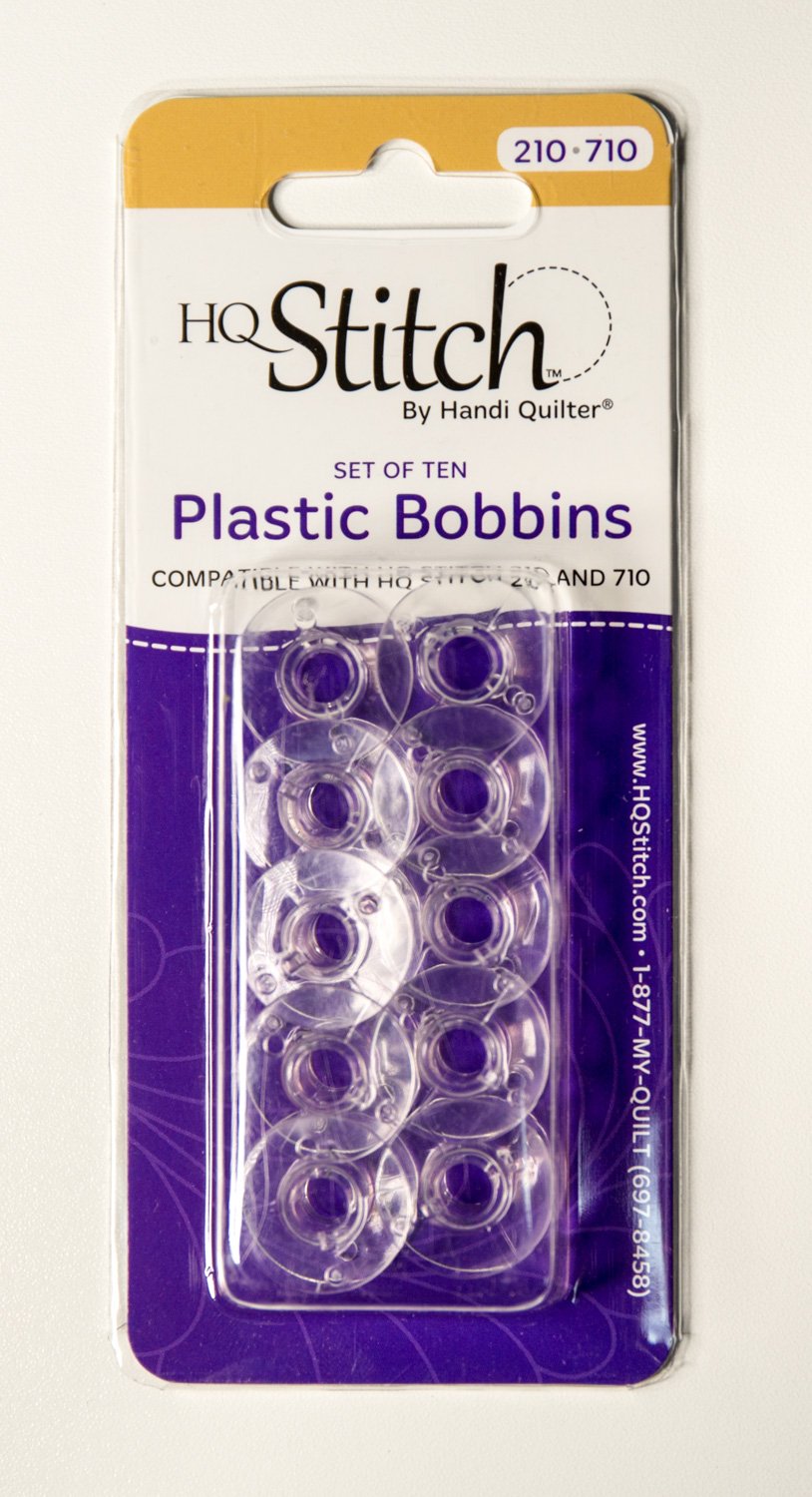 Set of Ten (10) Plastic Bobbins (HQ Stitch 210/310/610/710)