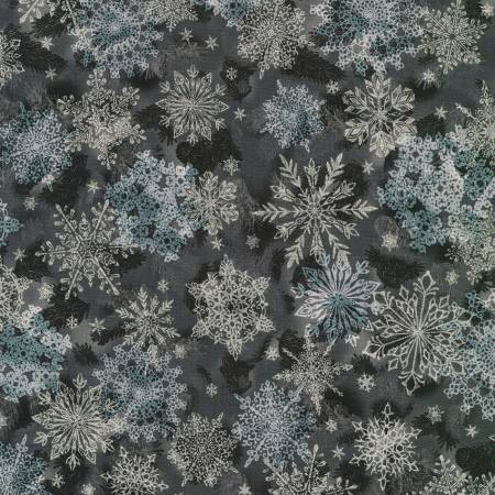 Snowflakes Black w/Metallic