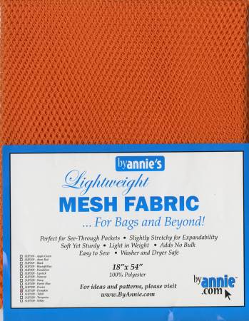 Lightweight Mesh Fabric - Pumpkin - 18x54in