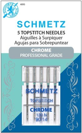 Schmetz Chrome Topstitch 90/14 Carded 5 Pack