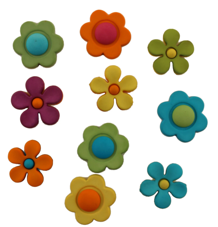 Backyard Blooms Buttons