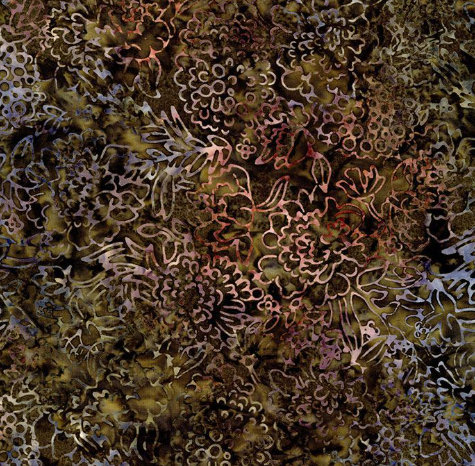 Garden Floral TONGA-B3606 EARTH Tonga Batik (God Made Farmers)