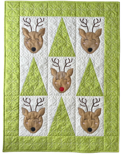 Reindeer Games Quilt and Mug Rug Embroidery
