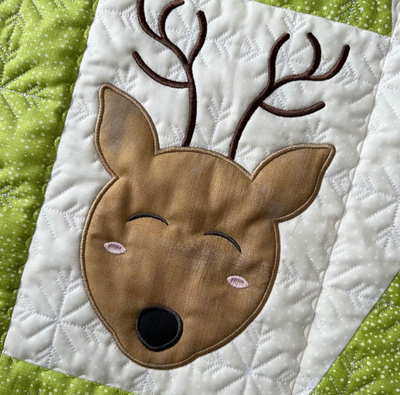 Reindeer Games Quilt and Mug Rug Embroidery