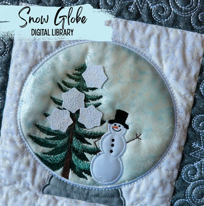 Snow Globe Wall Hanging Embroidery Designs