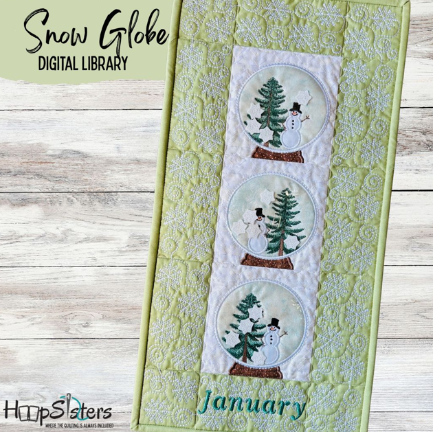 Snow Globe Wall Hanging Embroidery Designs