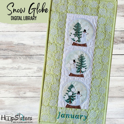 Snow Globe Wall Hanging Embroidery Designs