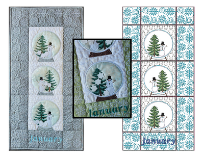 Snow Globe Wall Hanging Embroidery Designs