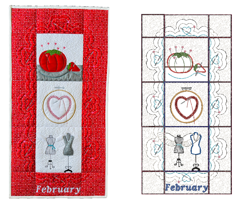 Sewing Love Wall Hanging Embroidery Designs