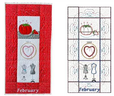 Sewing Love Wall Hanging Embroidery Designs