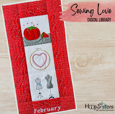 Sewing Love Wall Hanging Embroidery Designs