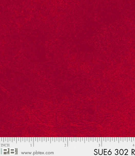 P&B Textiles Red Suede SUE6302R