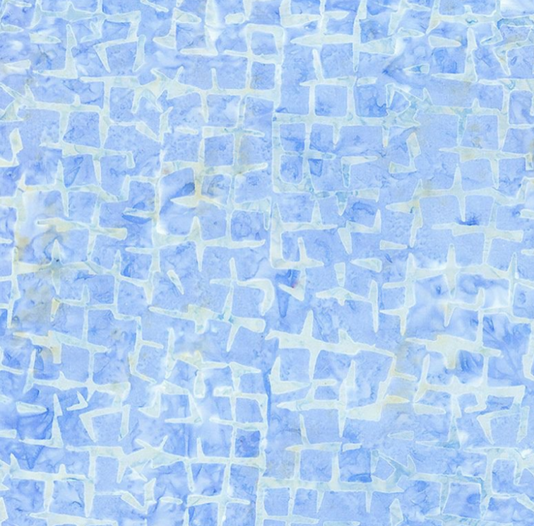 Blue Broken Grid Tonga Batik TONGA-B3590 OCEAN